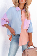 Field Day Colorblock Button-Down-Top – 2 Farben