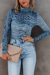 Room To Roam – Samtoberteil mit hohem Kragen – 3 Farben