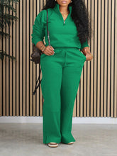 Indiebeautie – Einfarbiges Set aus Sweatshirt und Hose mit Reißverschluss