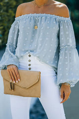 Sweet One Swiss Dot Off Shoulder Top - 2 Farben