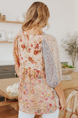 Keep Crushing – Langärmliges Oberteil mit Blumenmuster