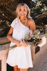 Save Your Love – Ärmelloses Minikleid mit einer Schulter – 3 Farben