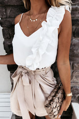 Best Night Ever Rüschen-Camisole-Top – 2 Farben