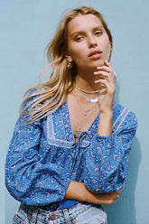 Newport Beach Vintage Boho Print Top – 3 Farben