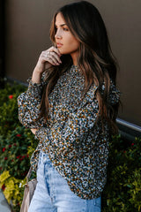 Evermore gesmoktes Rüschentop mit Blumendruck – 2 Farben