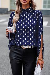 Making Promises Gepunktetes Cape-Top mit kurzen Ärmeln – 5 Farben