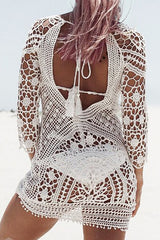 Bikinikleid mit Spitzen-Hohlausschnitt