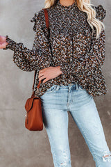 Sipping On Love – Bedrucktes, gesmoktes Oberteil