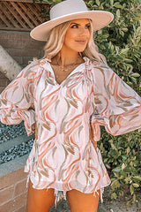 Gesmoktes Top mit Sweet One-Print – 2 Farben