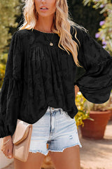 Mind On Sunshine Langarm-Oberteil mit Blumenmuster und Jacquardmuster – 5 Farben