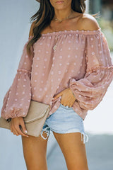Sweet One Swiss Dot Off Shoulder Top - 2 Farben