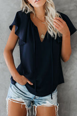 Sweet Like Me Rüschen-Kurzarmtop – 4 Farben