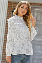 Rules Of Romance Rüschentop mit Punkten – 2 Farben