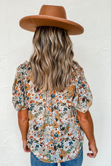 Feel The Joy – Kurzarm-Oberteil mit Blumenmuster