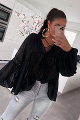 All Together Now – Langärmliges Oberteil mit Schweizer Punktspitze