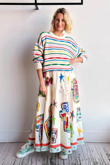 Maxikleid mit „Share Your Happiness“-Print