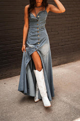 Wunderschönes Composure Denim-Maxikleid – 2 Farben