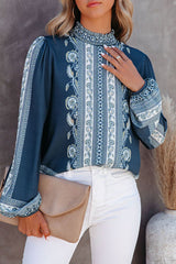 Langärmliges, gesmoktes Oberteil mit „Love Always“-Print