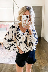 Keep Things Classy – Bedrucktes Oberteil mit V-Ausschnitt