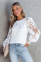 Such A Gift Top mit ausgehöhlten Ärmeln – 2 Farben