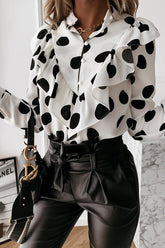 Lovely Wishes gepunktetes Rüschentop – 4 Farben