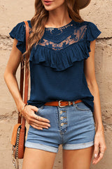 Lazy Days Vibes – Oberteil mit Spitzenstickerei