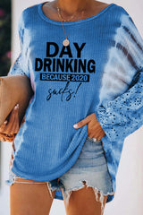 Never Better Tie-Dye Hollow-Out Stricktop – 3 Farben