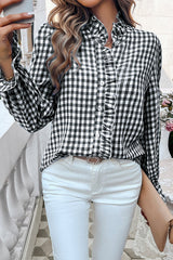 Charming Sense Gingham Button-Up Top - 4 Colors