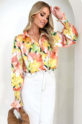 „You've Got Me“-Langarmshirt mit Kragenaufdruck – 2 Farben