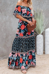 Lost In The Moment Maxikleid mit Boho-Print – 4 Farben