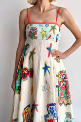 Maxikleid mit „Share Your Happiness“-Print