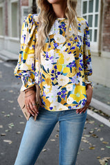 Auffälliges, gesmoktes Oberteil mit Sweetie-Print – 3 Farben