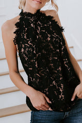 Wunderschönes Neckholder-Top aus Spitze – 4 Farben