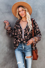 Wunderschönes Langarm-Top mit Boho-Print
