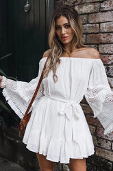 Wickelkleid mit Quastenspitze und Bindegürtel in der Taille – 3 Farben