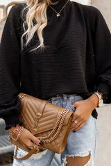 From The Beginning gesmoktes Langarm-Top – 2 Farben