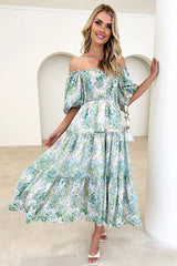 Just Feels Right Maxikleid mit gesmokten Puffärmeln – 5 Farben