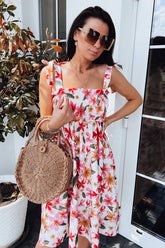 Gönnen Sie sich ein Minikleid mit Blumenmuster und Schleife – 3 Farben