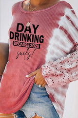 Never Better Tie-Dye Hollow-Out Stricktop – 3 Farben