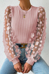 New Days Ahead Flower Rippstricktop – 4 Farben