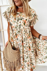 Feels Right – Kurzärmliges Minikleid mit Blumendruck – 3 Farben