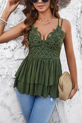 Sweetly Coy Häkel-Lage-Ärmelloses Top - 5 Farben