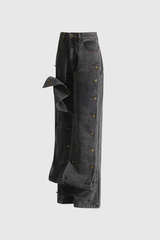 Dream Button Jeans – Grau