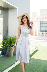 A-Linien-Midikleid mit Tartan-Karomuster – 3 Farben