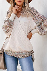 Wickel-Stricktop mit „Sweetest Desire“-Print