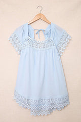 Für das Wochenende – Kurzarm-Spitzentop – 5 Farben