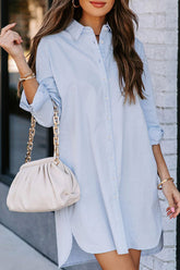 Stay Sunny Langarm-Shirt-Minikleid – 4 Farben