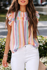 Take It Easy – Ärmelloses Top mit bunten Streifen