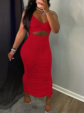 Kleid mit Cut-outs und Rüschen – Ausverkauf