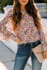 Even Sweeter – Gesmoktes Oberteil mit Blumenmuster